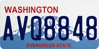 WA license plate AVQ8848