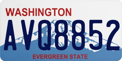 WA license plate AVQ8852