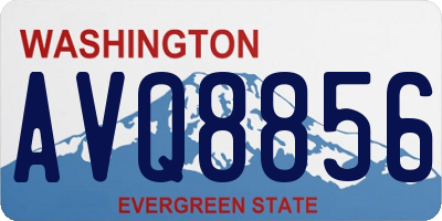 WA license plate AVQ8856