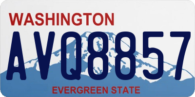 WA license plate AVQ8857
