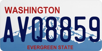WA license plate AVQ8859