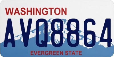 WA license plate AVQ8864