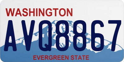 WA license plate AVQ8867