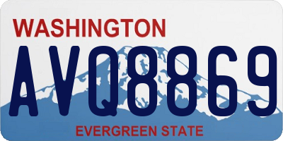 WA license plate AVQ8869