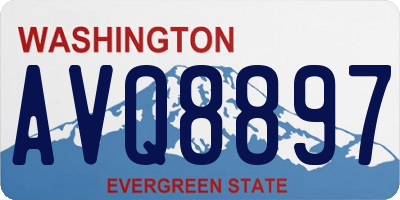 WA license plate AVQ8897