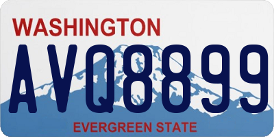WA license plate AVQ8899