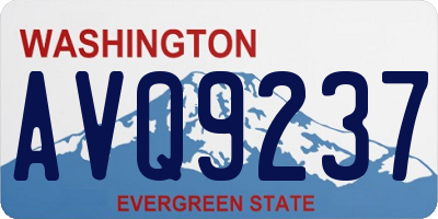 WA license plate AVQ9237