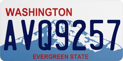 WA license plate AVQ9257