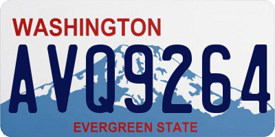 WA license plate AVQ9264