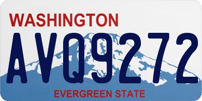 WA license plate AVQ9272