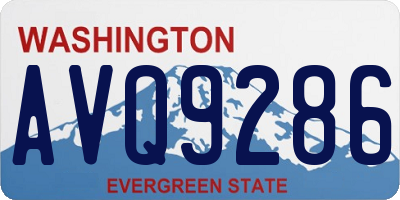 WA license plate AVQ9286
