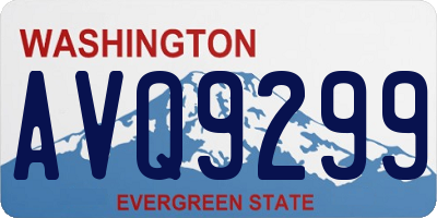 WA license plate AVQ9299