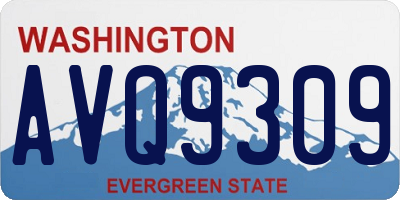 WA license plate AVQ9309