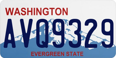 WA license plate AVQ9329