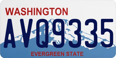 WA license plate AVQ9335