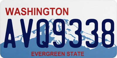 WA license plate AVQ9338