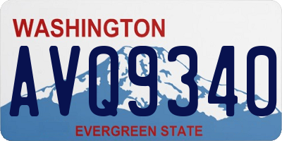 WA license plate AVQ9340