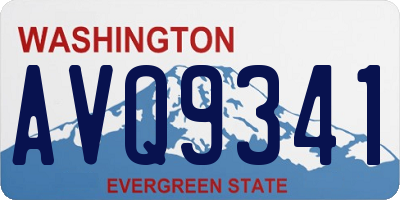 WA license plate AVQ9341