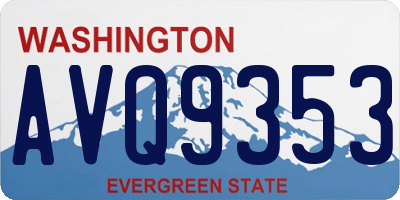 WA license plate AVQ9353