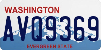 WA license plate AVQ9369