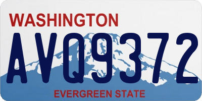 WA license plate AVQ9372