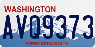 WA license plate AVQ9373