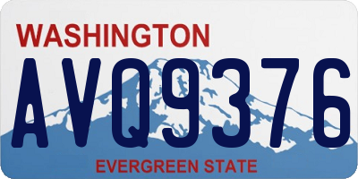 WA license plate AVQ9376