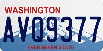 WA license plate AVQ9377