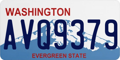 WA license plate AVQ9379