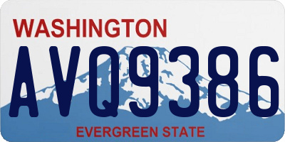 WA license plate AVQ9386