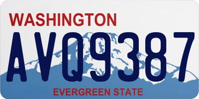 WA license plate AVQ9387