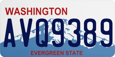 WA license plate AVQ9389