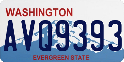 WA license plate AVQ9393