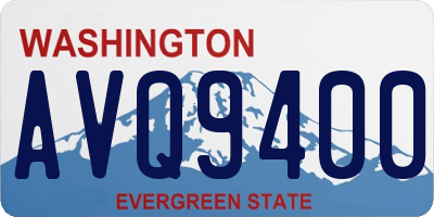 WA license plate AVQ9400
