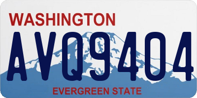 WA license plate AVQ9404