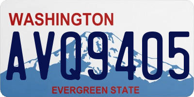 WA license plate AVQ9405