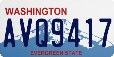 WA license plate AVQ9417