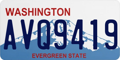 WA license plate AVQ9419