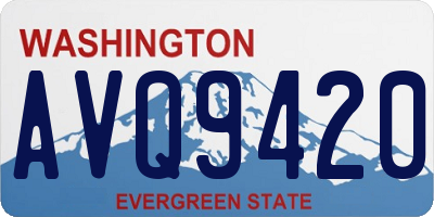 WA license plate AVQ9420