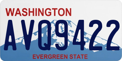 WA license plate AVQ9422