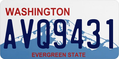 WA license plate AVQ9431
