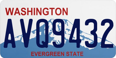 WA license plate AVQ9432