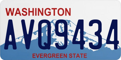 WA license plate AVQ9434