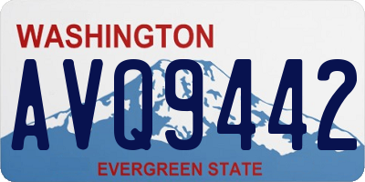 WA license plate AVQ9442
