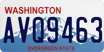 WA license plate AVQ9463