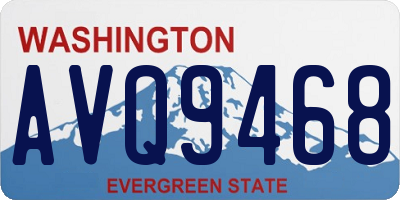 WA license plate AVQ9468