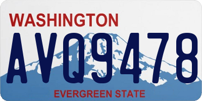 WA license plate AVQ9478