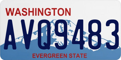 WA license plate AVQ9483