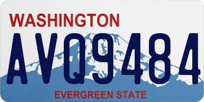 WA license plate AVQ9484