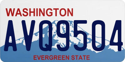 WA license plate AVQ9504